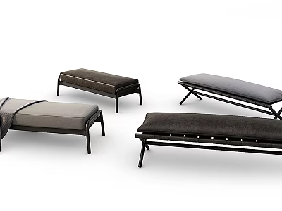 Modern sofa stool footstool 3d model Modern sofa stool footstool 3d model