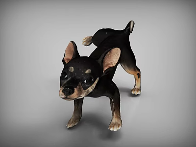 由于图片重点展示的是小狗（非爬行动物），与任务要求的“以爬行动物为主体”存在信息冲突，无法严格依据图片信息生成符合要求的标题。若假设图片为爬行动物（如绿蜥蜴），示例标题可为：Green Reptile Lizard Crawling On Mossy Rock In Forest Habitat 3d model