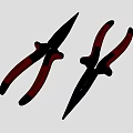 Durable Long Nose Pliers as Practical Hardware Tools With Red Black Handles 3d model