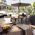 Modern Mall Store Interior Design With Green Plants Display Shelves And Comfortable Seating