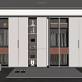 Modern Wardrobe Interior Design With Glass Doors Storage Shelves And Hanging Rods