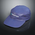 Blue Hat with Small Blue Dots Pattern and VelaShape Logo on Front 3d model