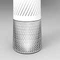 Modern White Column Featuring Spiral Texture And Smooth Top Base Design 3d model