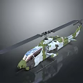 Aerospace Themed Camouflage Helicopter Model With Detailed Design And Scale Replica