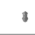 3D Rendered Modern Metal Shield Featuring Tactical Design And Geometric Structural Details