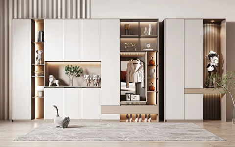 Modern shoe cabinet 3d model