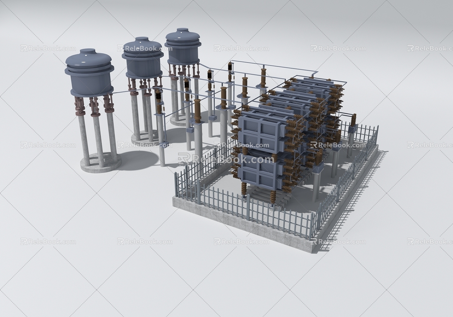 Substation Equipment Reactor Capacitor 3d model