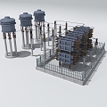 Substation Equipment Reactor Capacitor 3d model