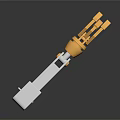 White and Yellow Articulated Hardware Tool with Adjustable Mechanical Clamp and Durable Metal Construction