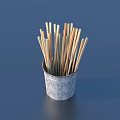 Practical Wooden Chopsticks Tableware Set Stored in Metal Bucket for Home Kitchen