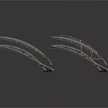 Dual Modern Arch Construction Element With Metallic Frames And Solar Panels