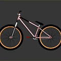 Stylish Red Bicycle With Gold Rimmed Wheels Black Handlebars And Shiny Reflection