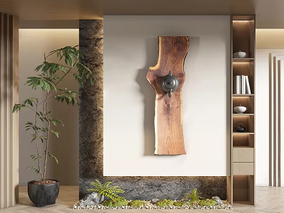 Antique porch landscaping wall partition 3d model