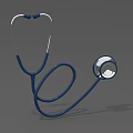 Professional Medical Device Blue Stethoscope With White Head And Flexible Tubing Design