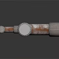 Rusted Threaded Metal Pipe Fittings With Elbow Design Two Sizes