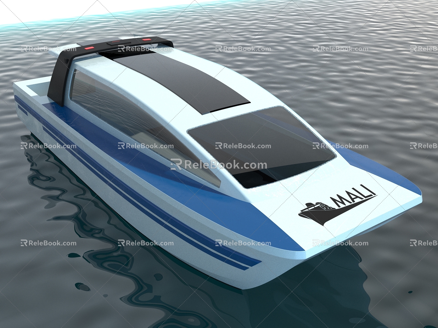 Style Yacht Boat Sea Boat Sightseeing Boat Speedboat 3d model