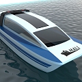 Style Yacht Boat Sea Boat Sightseeing Boat Speedboat 3d model