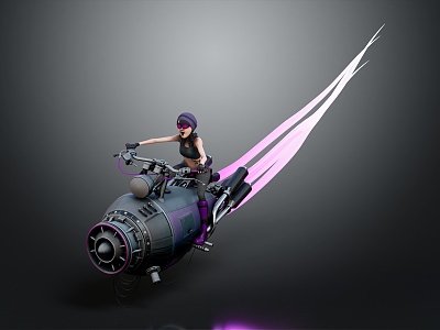 Modern Motorcycle Jet Motorcycle Sci-Fi Motorcycle Concept Motorcycle 3d model