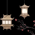 Chandelier Pavilion Chandelier Pavilion Chandelier Ancient Chandelier Pavilion Piece Decorative Chandelier Pavilion Decorative Lamp 3d model