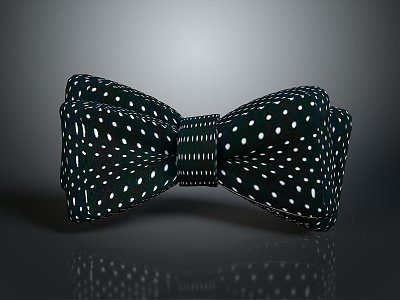 Bow tie decorations bow tie green bow tie jewelry female supplies realistic 3d model