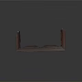 Dark Wooden Two Tier Cabinet With Intricate Carvings Drawers And Doors