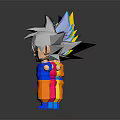 Chibi Dragon Ball Game Characters In Various Colorful Forms And Standing Poses 3d model