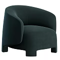 Modern Minimalist Light Green Accent Chair With Curved Armrests And Velvet Fabric