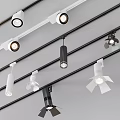 Track Mounted Black and White Downlights and Spotlights with Various Modern Styles for Indoor Lighting