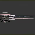 Futuristic Fantasy Blade With Glowing Blue Pink Hues Mechanical Structure And Energy Core