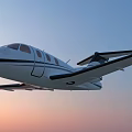 White Passenger Jet Flying In Clear Blue Sky With Sleek Wings And Windows