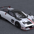 Pagani HuayraBC Racing Super sports car 3d model