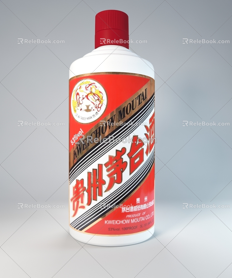 Modern liquor Maotai bottle model