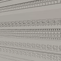 Decorative Wall Lines With Various Intricate Patterns And White Architectural Trim