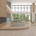 Simple Lobby Hall Library Foyer 3d model
