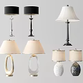 Table lamp combination 3d model