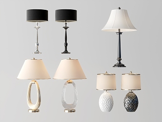 Table lamp combination 3d model