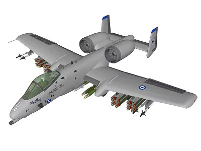 Modern Fighter Warthog Fighter 3d model