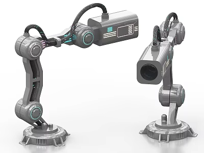 Industrial Robotic Arms As Essential Equipment For Automated Manufacturing And Precision Handling 3d model
