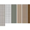 Modern Interior Wall Panels With Various Patterns Colors Wooden Textures And Vertical Stripes