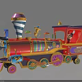 Colorful Electric Toy Train with Cartoon Design Fantasy Express for Kids Play