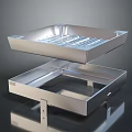 Stainless Steel Drawer Style Storage Box With Double Layer Open Design For Home Organizing