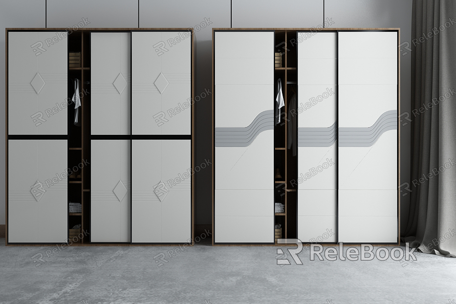 Modern wardrobe wardrobe combination model