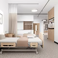 Modern Hospital Outpatient Clinic Interior With Wooden Doors And Washbasin