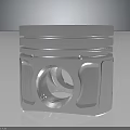 High Quality Metal Engine Piston With Smooth Surface And Central Hole 3d model