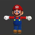 Cartoon Mario Character With Red Hat Blue Overalls White Gloves Brown Shoes