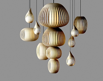 modern chandelier lantern chandelier 3d model