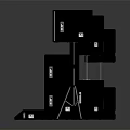Various Black Audio Speakers In Different Sizes And Shapes On Stands And Floor