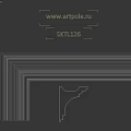 White Decorative Molding Component with Layered Design for Interior Decoration