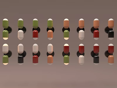 Modern wall lamp cream capsule small milk bean wall lamp 3d model