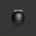 Black Protective Metal Helmet Like Equipment With Straps And Holes Design